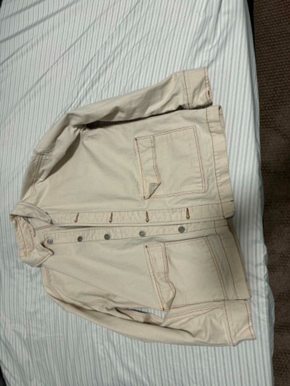 ASOS Cream Denim Jacket Size S